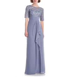 JS Collections - Meg Embellished Ruffle Gown - Lyst