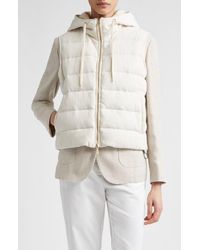 Eleventy - Hooded Down Puffer Vest - Lyst