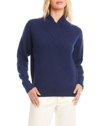 Karen Kane - Crossover Collar Sweater - Lyst