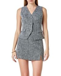 Endless Rose - Tweed Button Vest - Lyst