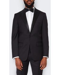 9tofive - Peak Lapel Solid Wool Tuxedo Jacket - Lyst