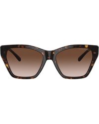 Emporio Armani - 55mm Gradient Cat Eye Sunglasses - Lyst