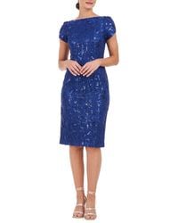 JS Collections - Fiona Embroidered Floral Sheath Dress - Lyst