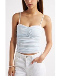 Open Edit - Ruched Layered Contrast Trim Camisole - Lyst