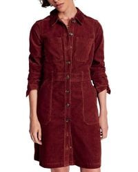 Boden - Long Sleeve Corduroy Shirtdress - Lyst