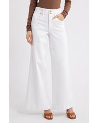 FRAME - The Seamed Wide Leg Trouser Jeans - Lyst