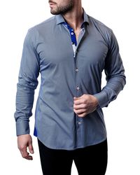 Maceoo - Einstein Micro Cube Contemporary Fit Button-up Shirt At Nordstrom - Lyst