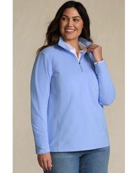 Lands' End - Anyweather Fleece Quarter Zip Pullover - Lyst