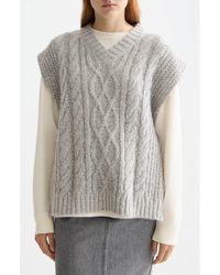 Scotch & Soda - Cable Side Tie Sweater Vest - Lyst