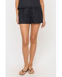 LSPACE - Lia Linen Cover-Up Shorts - Lyst