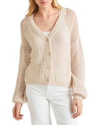 Splendid - Brenda Open Stitch Cotton Cardigan - Lyst