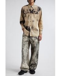 Acne Studios - Relaxed Fit Tie Dye Denim Button-up Overshirt - Lyst