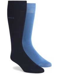 BOSS - 2-Pack Solid Cotton Blend Dress Socks - Lyst