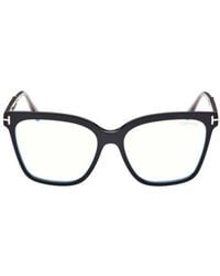 Tom Ford - 56Mm Square Light Blocking Optical Glasses - Lyst