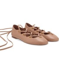 Mango - Ankle Wrap Ballet Flat - Lyst