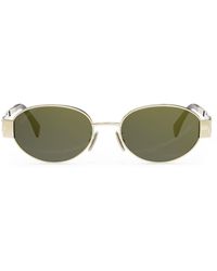 Celine - Triomphe 54mm Oval Sunglasses - Lyst