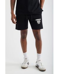 BBCICECREAM - Satellite Logo Detail Cotton Fleece Drawstring Shorts - Lyst