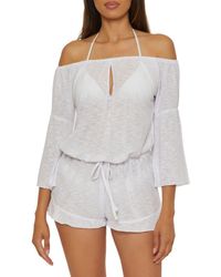 Becca - Breezy Basics Off The Shoulder Cover-Up Romper - Lyst
