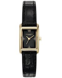 Olivia Burton - Mini Grove Rectangular Croc Embossed Leather Strap Watch, 16Mm - Lyst