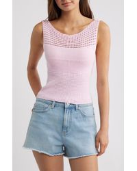 PacSun - Brielle Open Knit Tank Top - Lyst