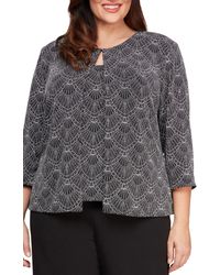 alex evenings plus size tops