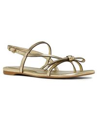 Kate Spade - Loop Metallic Ankle Strap Sandal - Lyst