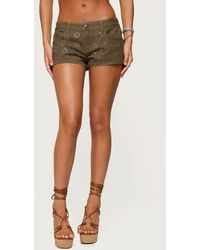 Edikted - Eartha Studded Micro Shorts - Lyst