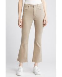 AG Jeans - Farrah High Waist Raw Hem Crop Bootcut Jeans - Lyst