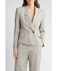 BOSS - Jarinary Double Breasted Virgin Wool Blazer - Lyst