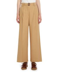 Weekend by Maxmara - Wide-fit Cotton Trousers - Lyst
