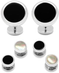 Cufflinks Inc. - Ox And Bull Trading Co. Onyx Cuff Links & Shirt Stud Set - Lyst