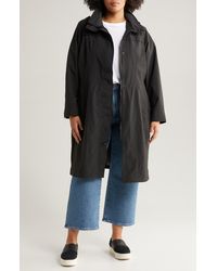 Gallery - Water Resistant Hooded Raincoat - Lyst