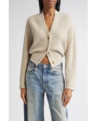 R13 - Split Hem Wool Blend Cardigan - Lyst