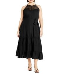 City Chic - Alessia Sleeveless A-Line Dress - Lyst