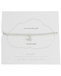Estella Bartlett - Sienna Folded Heart Beaded Stretch Bracelet - Lyst