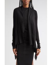 Rick Owens - Open Front Virgin Wool Cardigan - Lyst