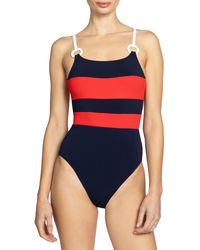 Robin Piccone - Babe Lace-up Back One-piece Swimsuit - Lyst