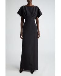 Carolina Herrera - Fan Bodice Silk Faille Column Gown - Lyst