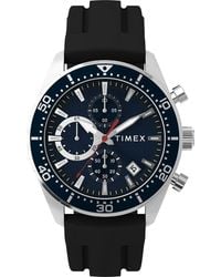 Timex - Ridgefield Chronograph Silicone Strap Watch, 42Mm - Lyst