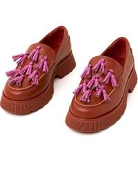 Charlotte Stone - Chandler Tasseled Lug Sole Loafer - Lyst