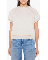 Mother - The Tucked Away Contrast Stitch T-shirt - Lyst