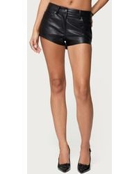 Edikted - Faux Leather Microshorts - Lyst