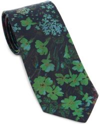 Dries Van Noten - Floral Cupro & Cotton Tie - Lyst
