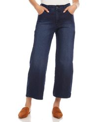 Karen Kane - High Waist Crop Wide Leg Jeans - Lyst
