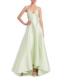 Badgley Mischka - Strapless Fit & Flare Ballgown - Lyst