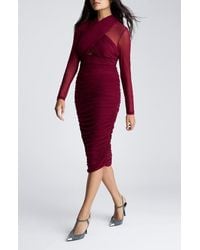 Kenneth Cole - Twist Front Long Sleeve Cocktail Dress - Lyst