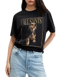 AllSaints - Pepper Cotton Graphic T-shirt - Lyst
