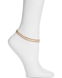 VIDAKUSH - Layered Chain Anklet - Lyst