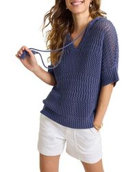Tommy Bahama - Zoe Open Stitch Cotton Hoodie - Lyst