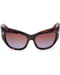 Tom Ford - Brianna 55mm Gradient Cat Eye Sunglasses - Lyst